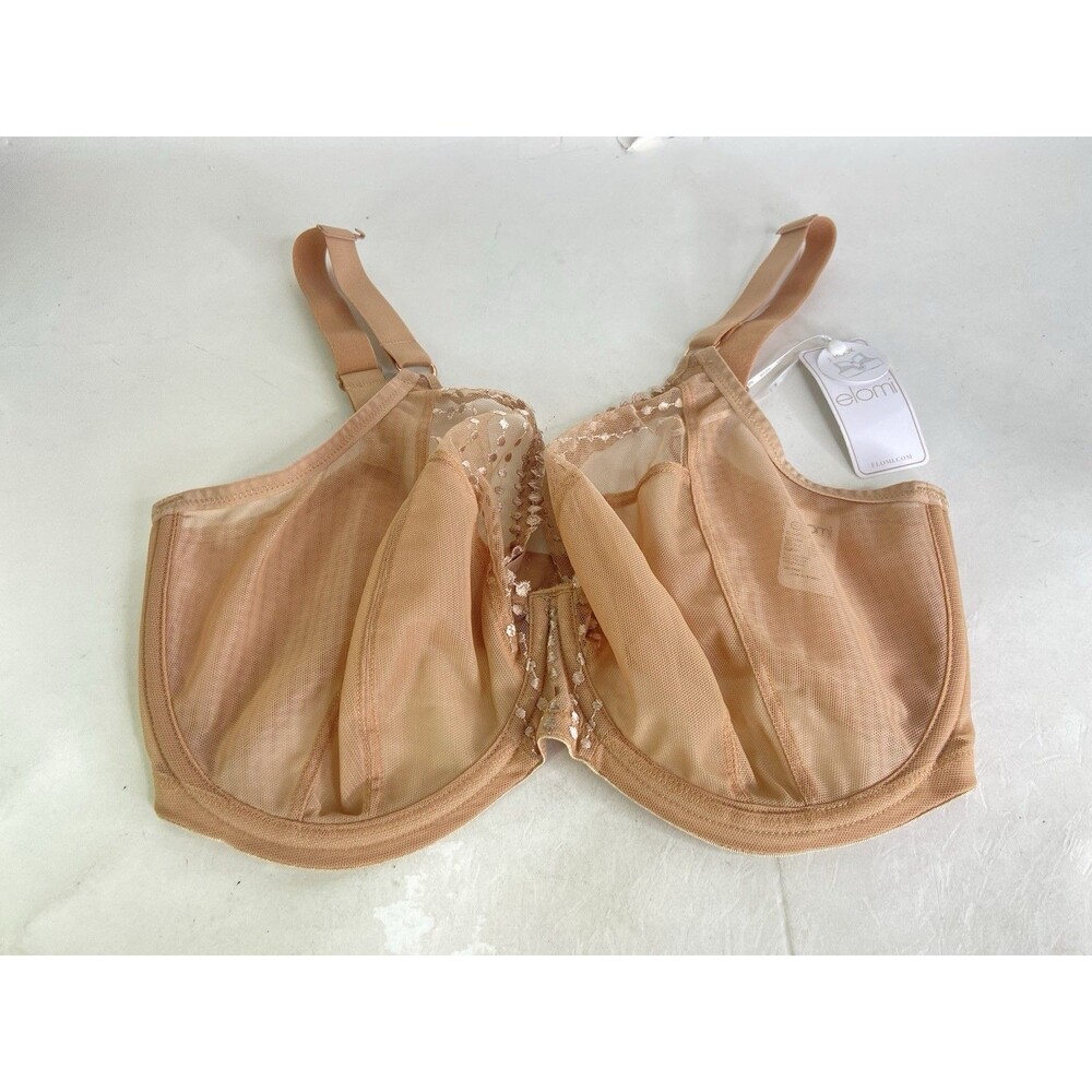 Elomi Matilda Underwire Plunge Bra EL8900 J Hook Size 34K US